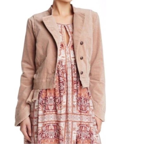 Free People Jackets & Blazers - Free People military blazer uncut cord jacket